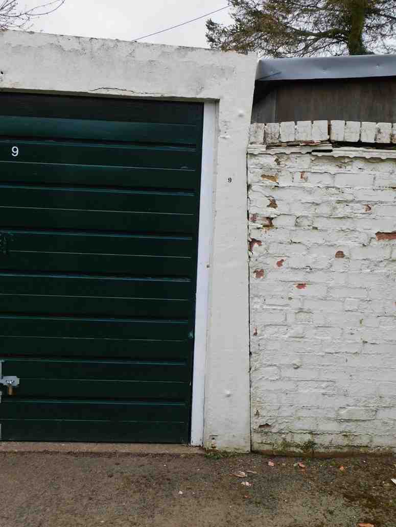 system fmtr battery garage looking at the front and up and over door only showing half